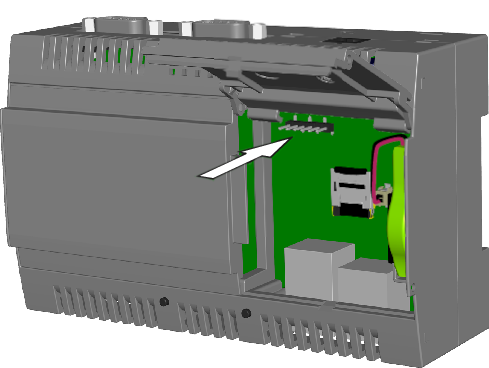 Расположение диагностического разъема UART