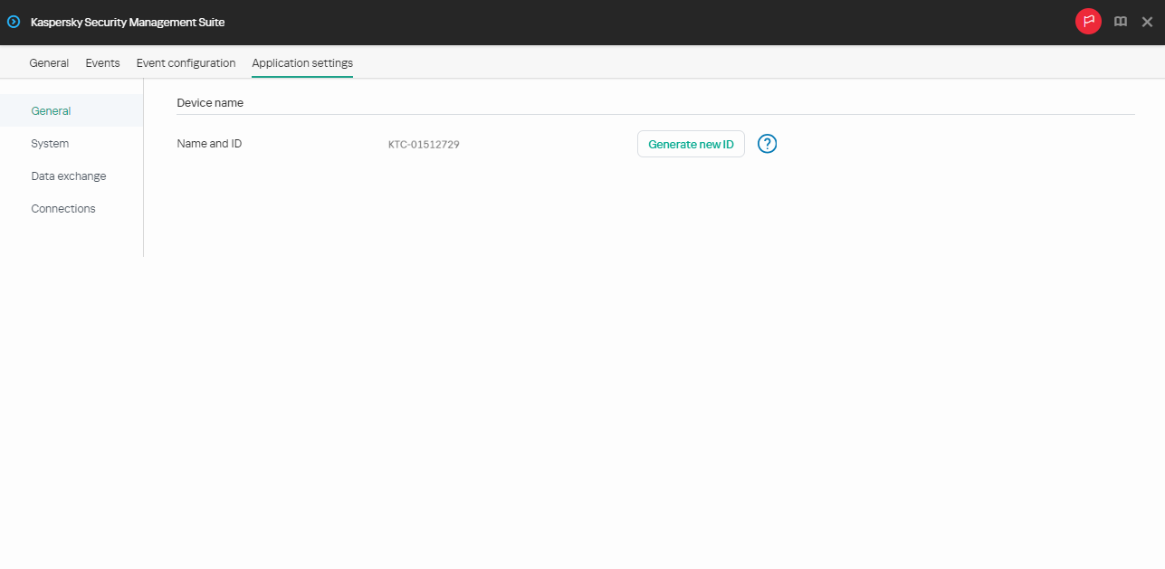Window for configuring the main settings for one device via the Web Console.