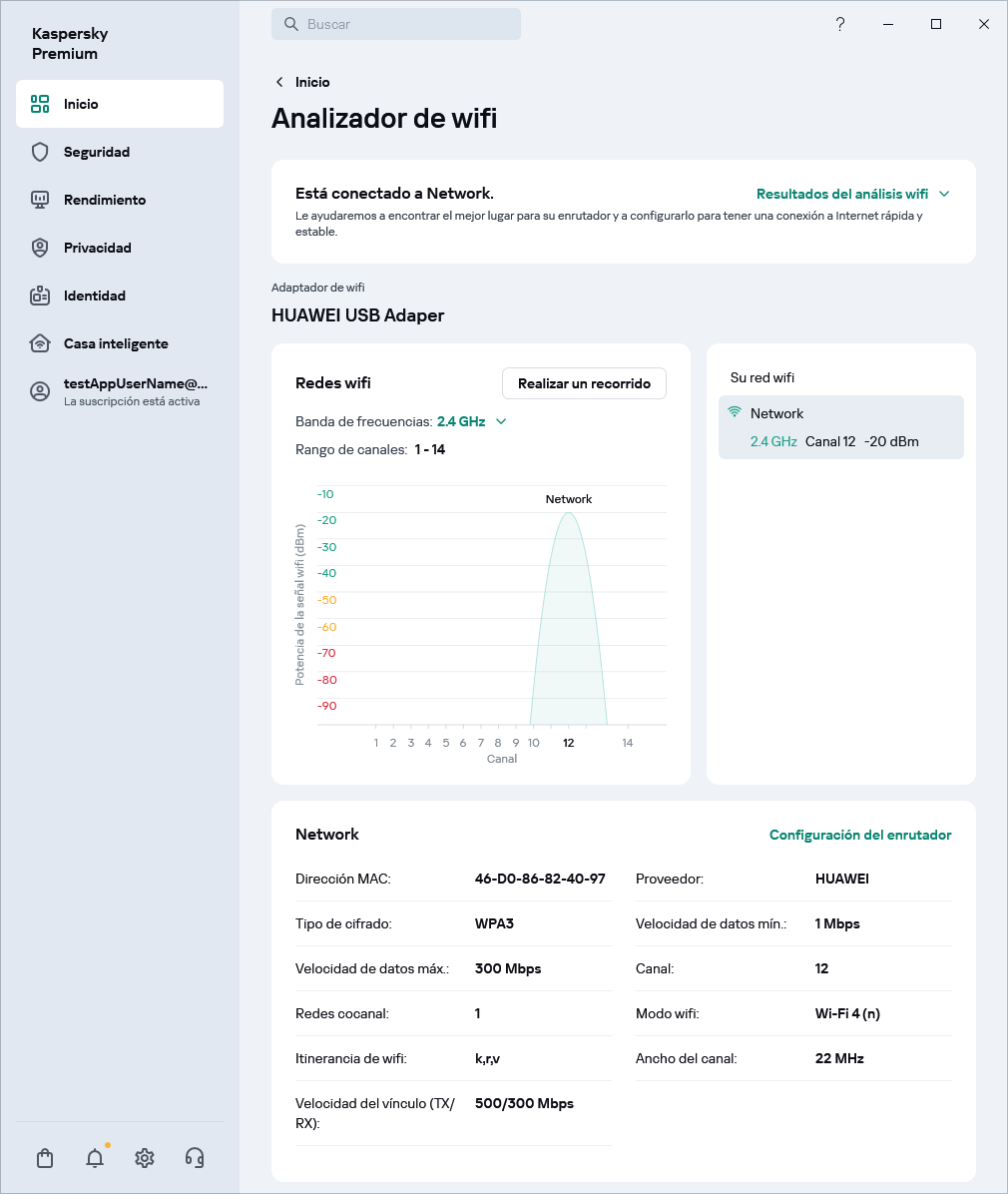 Ventana que muestra las redes wifi
