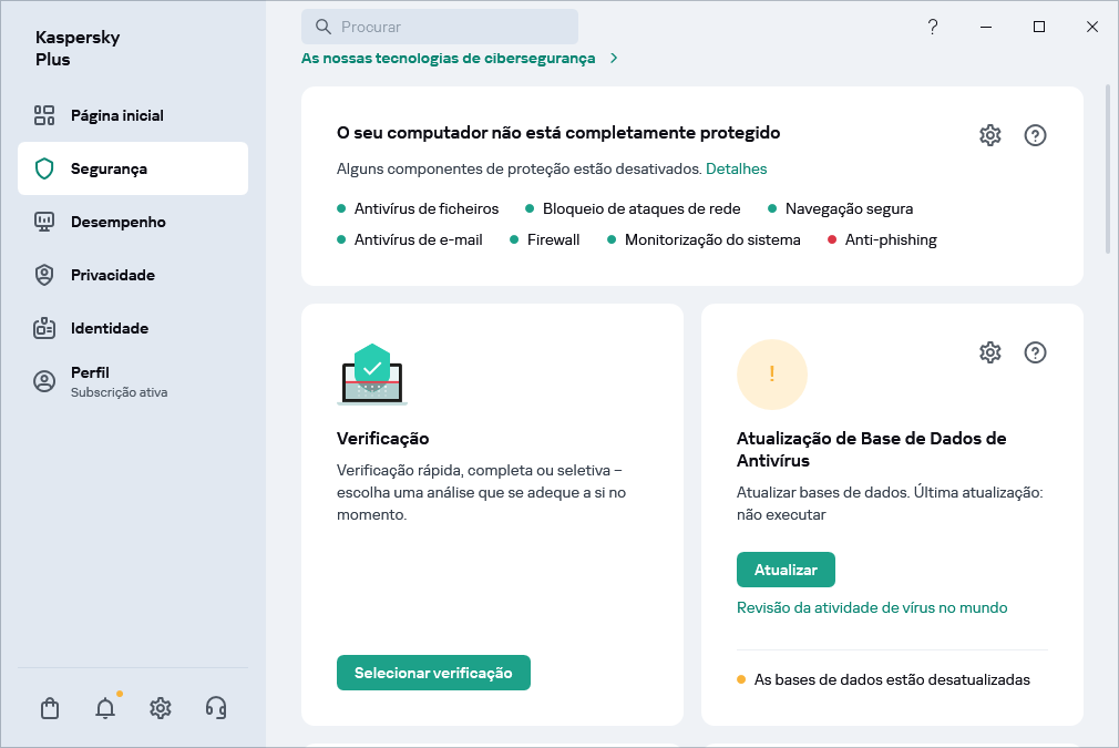 Atualização de base de dados de antivírus